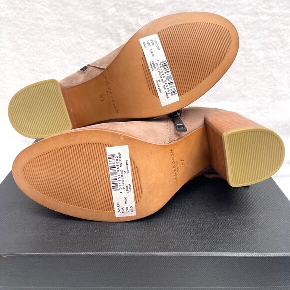 NIB Anthropologie Liebeskind Berlin Suede Fringe Nubuck Chunky Heel Ankle Boots - Picture 8 of 12